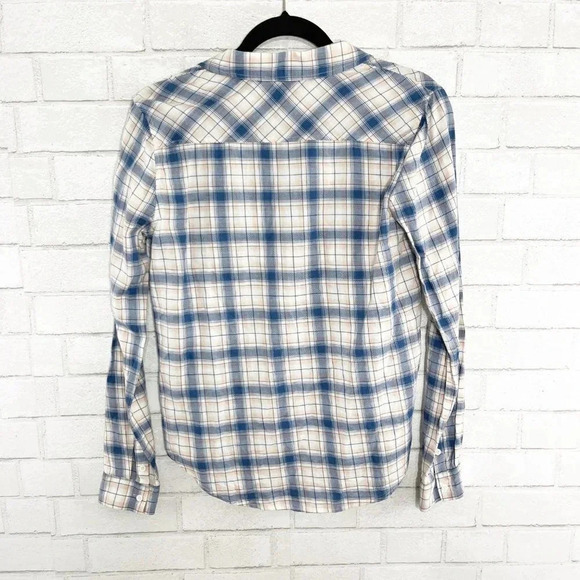 Paige Blue & Pink Plaid Button Down Long Sleeve Shirt Women's Size Small - Picture 3 of 7